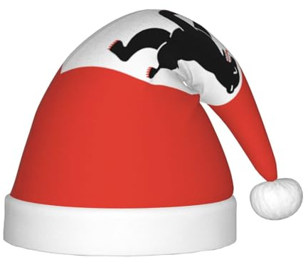 Berliner Flagge Weihnachtsmütze, Weihnachtsmützen für Jungen und Mädchen, Xmas Mütze für Neujahr Festliche Party Dekoration, Rot