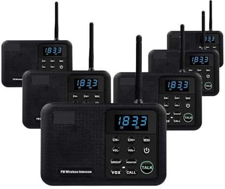 Wireless Intercom, Wireless Home Intercom System for House Business Office 5280 Feet Range 10 Channel Room to Room Communication System