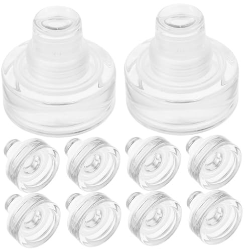 NOLITOY 10pcs Shaped Glass Wine Stoppers Reusable Airtight Bottle Caps for Wine Beer Bottles Tasteless Sealing Plugs with Crystal Design Suitable for Home Bars Restaurants