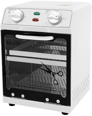 Stérilisateur Haute Température 600 W-8L Désinfection Professionnelle-2 Niveaux-32-428°F-0-60 min-SM-220-for Salons,Cliniques,Restaurants