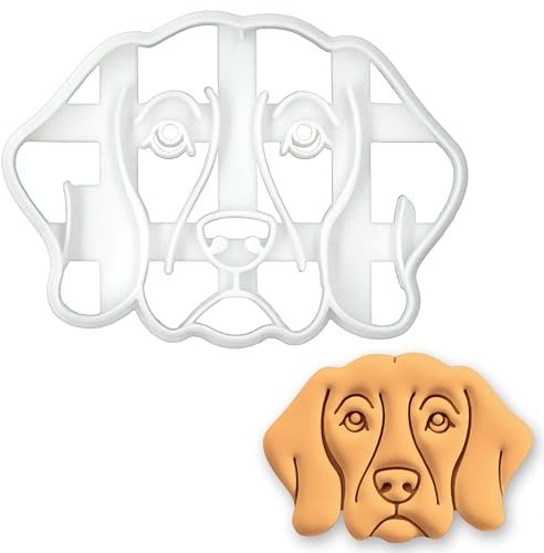BAKERLOGY Weimaraner Face Cookie Cutter – Dog Treat Biscuit Cutter for Pet Lovers, Breed Enthusiasts, Animal Rescue Fundraising Bakes, Birthday Party, Adoption Shelter Events
