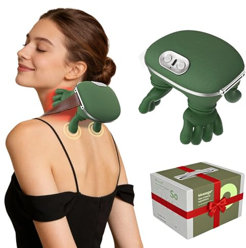 Masseur Cervical 4D Chauffant Sans Fil, Batterie 4000mAh, Portable