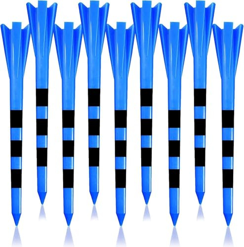 Golf Tees Plastik Unzerbrechliche 3 1/4 2 3/4 Zoll 30 Packung oder Lange Tees 40 Stück mit 1 1/2 Kurze Tees 20 Stück, fünf Krallen Golf Tee Gemischte (Blaue + Schwarze Linie, 30 Pack-2 3/4 '' 70mm)