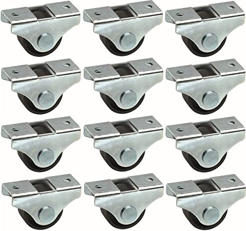 cyclingcolors 12x roulette meuble 25mm universelle mini rouleau noir pied lit casier chariot poubelle rangement table roue