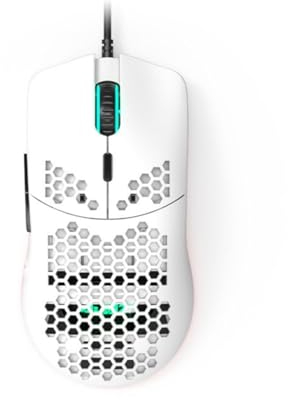 XZXWZX Souris de Jeu Filaire RGB, Design nid d'abeille Ultra-léger 11 RGB rétro-éclairé 7200 DPI, 6 Boutons programmables, câble récepteur 1.5m, Souris de Jeu USB pour PC/Mac/Laptop, Blanc