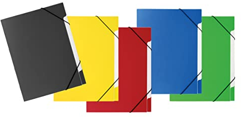 PAGNA 41811-00 Ordnungsmappenset Coool Basic PP 5 Fächer sortiert mit 5 Stück