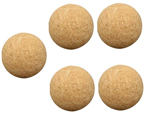 Veemoon 5st Tischfussball Bälle Kork,1.41inch Tischfussball Kickerbälle Naturkork Bälle Für Foosball Armaturen Holz Weinverschluss