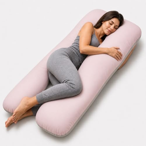 sei Design XXL Seitenschläferkissen mit Bezug Lagerungskissen für Schwangere. Komfortkissen Stillkissen Schwangerschaftskissen bietet optimale Unterstützung für Hüfte, Rücken, Beine, Bauch Knie
