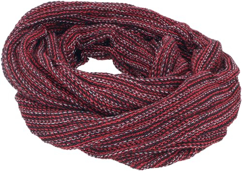 GURU SHOP Weicher Loop Schal, Magic Loopschal - Rot/schwarz, Herren/Damen