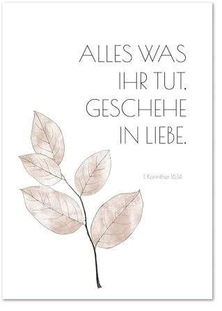 Christliches Poster “Jahreslosung 2024” – Zweig - Poster, Plakat, Deko, Print, Bilderdruck, FineArt, A3 oder A4 (A3)