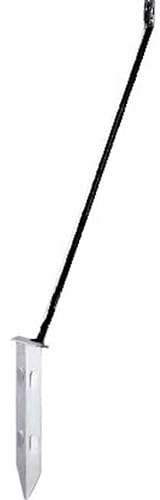 Einschlag-Sturmanker Black Edition/Sturmstütze/Zaunanker/Zaunstütze 1300mm, feuerverzinkt/schwarz RAL9005 (1)