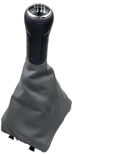 Schaltsack Auto Styling Manuelle Hand Geschwindigkeit Schaltknauf Gaitor Boot Kragen Abdeckung Für Polo 9N 9N 2 2002 2003 2004 2005 2006 2007 2008 2009 Auto Getriebekopf ( Size : 6 Speed Black Gray )
