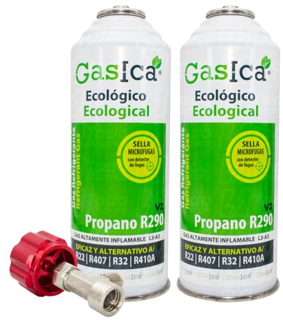 Ralertreik Gasica V2-pack ekologisk kylvätska ersättning för R22/R407/R32 och R410A (2 flaskor + skiftnyckel)
