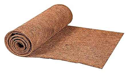 Rouleau de Doublure en Coco, 50x200cm Doublure en Fibre Coco Naturelle Tapis épais en Fibre de Coco Doublure Remplacement Fibres Coco pour Planteur Fenêtre Boîte Panier de Fleu Jardin Tapis Reptiles