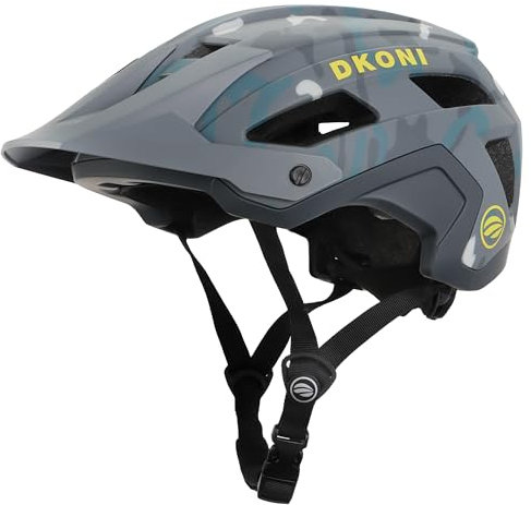 DKONI Mountainbike-Helm, Leichter MTB-Fahrradhelm mit Visier und PC-Außenschale für Erwachsene, Jugendliche, Damen und Herren