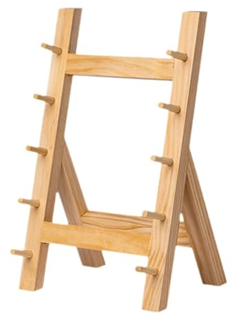 Colcolo Support de rangement pour couteaux de cuisine, présentoir à couteaux, présentoir à couteaux en bois pour cuisine, magasin, bureau, table à manger, Beige 5 couches