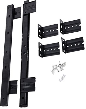Gadpiparty 1pair Solid Bearing Keyboard Drawer Runners for Office Desks Easy Installation Slide Rails for Smooth and Quiet Suitable for Computer Desks and Workstations