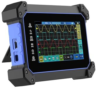 BOOZXCV Oscilloscope, TO1112 TO1112C TO1112D Touch Screen Digital Oscilloscope Portable Handheld Tablet 2 Channels 110Mhz,Signal Generator(TO1112D)