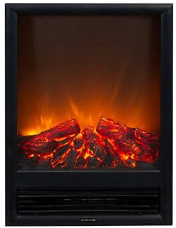 Elektrokamin - Elski - 1300 Watt Heizung - mit Fernbedienung - Einbaukamin - Dekokamin - Plug und Play