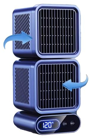 Ventilateur de climatiseurs Portables, 24 Heures de Longue durée de Vie de la Batterie, Ventilateur de climatisation Multi-Angle pour la Maison Chambre Camping Car Bureau