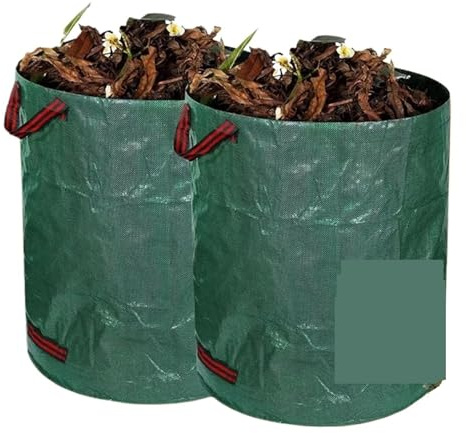 Gartenabfallsäcke, Wiederverwendbarer, wasserdichter Laubsack, Aufbewahrungsbehälter for Laub im Garten(500l)
