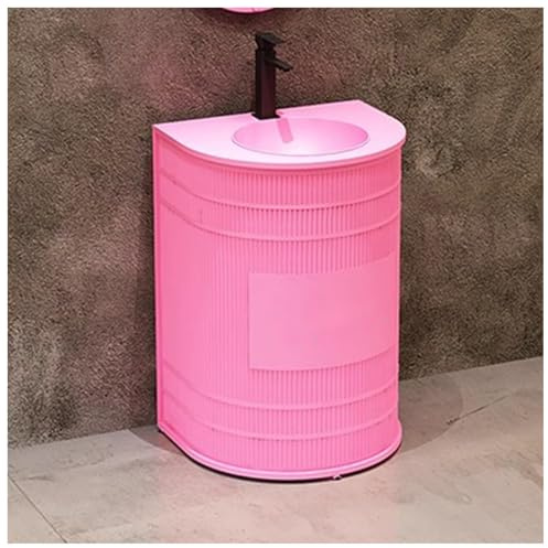 ZTGL Lavandino da Bagno con Piedistallo, Lavandino a Colonna Moderno in Ferro Battuto, Lavabo su Piedistallo Freestanding da Terra Indipendente, Mobile Sottolavabo per Bagno C,Without Mirror