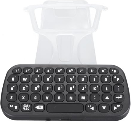 Annadue Teclado de Luz de Fondo para Controlador P S5, 47 Teclas Wireless Keypad Chatpad con de Controlador para Mensajes y Juegos en Chat