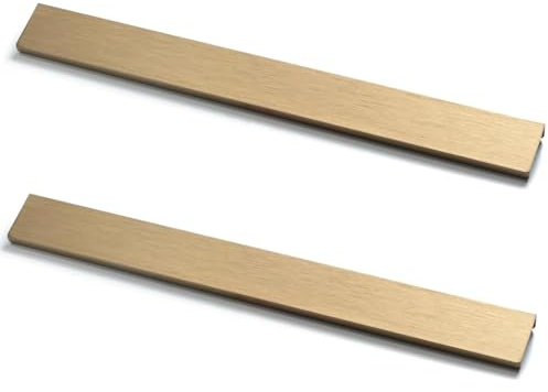 SYZOW 6 Stück Möbelgriffe Versteckte Schrankgriffe gold Aluminium,Lange 300mm|Bohrlochabstand 224mm
