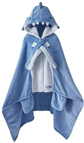 Adult Shark Blanket - Oversized Blanket Hoodie Wearable - Funny Couple Bathrobes for Adults Teens Men Women Cold Weather Lounging Watching TV Reading Books Movie Watchers Homebodies