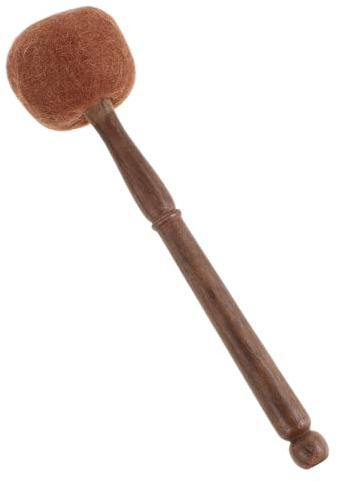 HEMOTON Mazo de Cuenco Sonoro Artesanal de Madera y Fieltro Ligero para Meditación y Práctica Sonora Palo de Percusión para Cuencos
