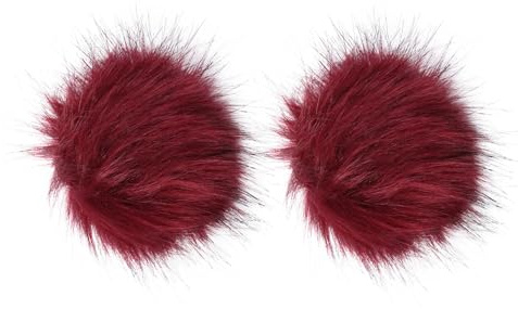 Artibetter 2 Stück Künstliche Wollkugel Verzierung aus Kunstfell Dekorative und Weiche Pompons für Hüte und Kleidung zum Verschönern von Schuhen und Modeaccessoires
