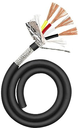 abgeschirmtes Kabel, Massiver, 2- oder 4-adriger, 0,75 mm² starker, mit Aluminiumfolie ummantelter und verzinnter Kupferdraht, 1 Meter lang, for Kabelketten(4 Core)
