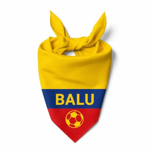 Bandana Personalizzata per Cane con Nome – Foulard per Cani Personalizzabile con Testo e Simbolo – Lavabile – Prodotto e Personalizzato in Europa (Colombia, S)