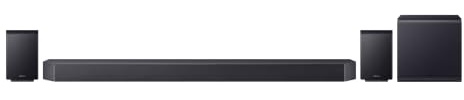 Samsung HW-Q995GH / Q990H Q-Series Barra de sonido envolvente de 11.1.4 canales para TV, subwoofer dual inalámbrico de 8 pulgadas, altavoz trasero 4.0.2, inalámbrico Dolby Atmos & DTS:X, SpaceFit
