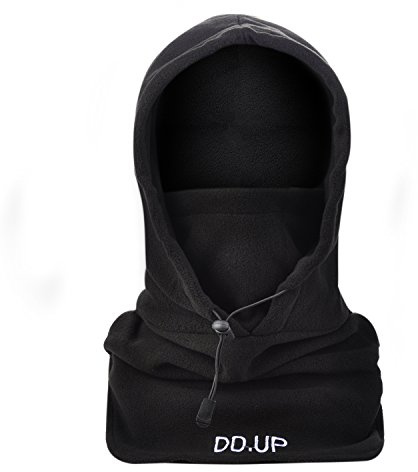 DD.UP MZ Balaclava Windproof Ski Mask Thermal Hood Heavyweight Winter Warm Motocycle Face Cover Hat for Mens Unise Black