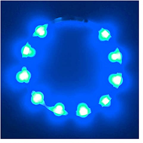 Light Up Dog Collar Blue - Extra Bright LED Collar - USB Rechargeable - Cut to Fit (20cm to 70cm) with Static or Flashing Mode - Weatherproof, Easy Clean, High Visibility & Full Guarantee