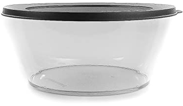 Tupperware Öko-Salatschüssel Clarence+ 4 L Ultraklar und Leicht - Zubereiten Aufbewahren Präsentieren - Luftdichte Servierschale - Recycelte ECO+ Materialien - 27,4 x H 11,9 cm