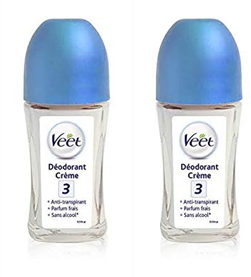 VEET Lot de 2 Déodorants Crème roll-on anti transpiration - 75ml