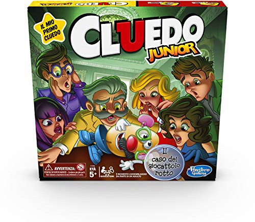 Cluedo Junior Fall des zerbrochenen Spielzeugs (Spiel in Box, Hasbro Gaming, italienische Version)
