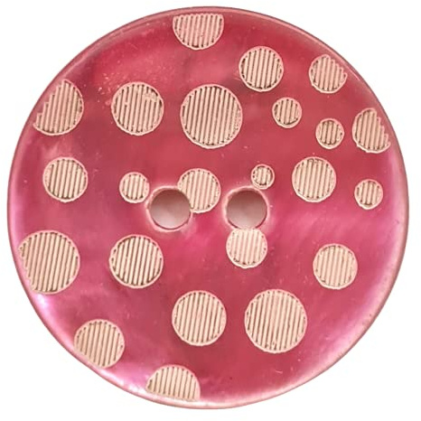 Lüna Knöpfe, ECHT Perlmutt, gelasert, (10 Stück) (pink, 20 mm)