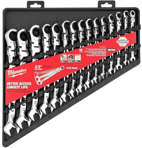Milwaukee 15-teiliges metrisches Flexkopfschlüssel-Set Werkzeug