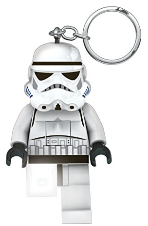 IQ Lego Star Wars - Stormtrooper Schlüsselanhänger mit LED-Taschenlampe Spielzeuggeschenke für Kinder - 76 mm große Figur - 2 CR2025 Batterien enthalten