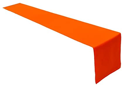 Lemos Home Hochwertiger Tischläufer Tischwäsche aus 100% Baumwolle Kollektion Konzept, Farbe & Größe wählbar (Tischläufer - 40x250cm, Orange)