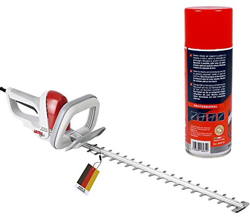 IKRA Elektro Heckenschere Ultralight FHS 1555, 550W, Schnittlänge 55cm, Made in Germany, 2,6kg, inkl. Pflegespray 400ml
