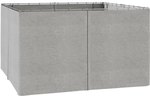 Outsunny 4 Pack Replacement Gazebo Curtains for Most 3x4m Gazebo Light Grey | Privacy Panel, Outdoor Canopy Pavillion Shelter Sidewalls Accessories