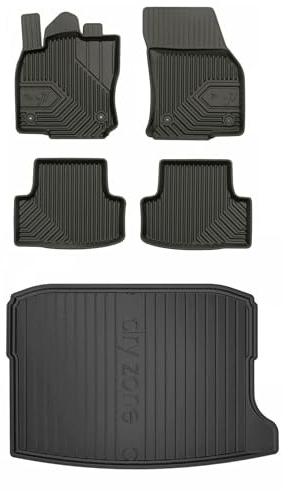 MOTOS Set de alfombrillas de goma y alfombrillas de maletero para SEAT Ateca desde 2016 Mejora la comodidad de tus viajes con la alfombrilla antideslizante para coche NO.77- alfombrillas para todo tip