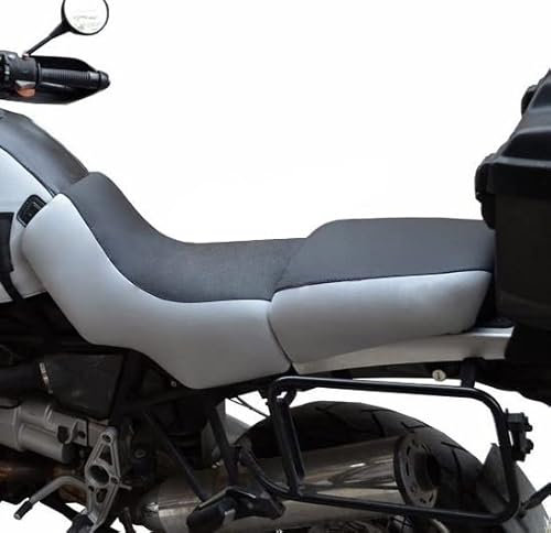 Moto Discovery Funda de Asiento Compatible con BMW R850GS / R1100GS / R1150GS 1994-2004 Gris Oscuro/Gris Claro