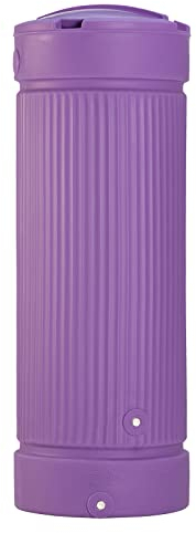 Regentonne Säule Flower Power 500 Liter Lila aus UV- und witterungsbeständigem Material. Frostsichere Regenwassertonne BZW. Regenfass Regenwassertank mit hochwertigen Messinganschlüssen