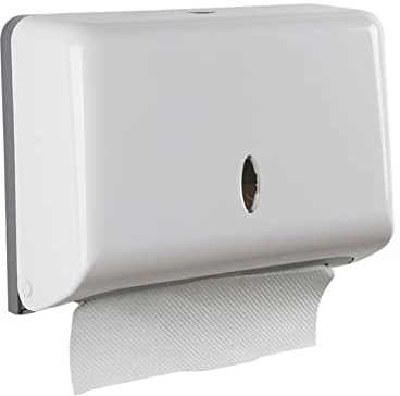 Haofy Papierhandtuchspender Zur Wandmontage, Z-Faltung, Einfacher ABS-Papierhandtuchhalter für Lounges, Toiletten, Küchen, Krankenhäuser, Papierhandtuchspender (Weiß)