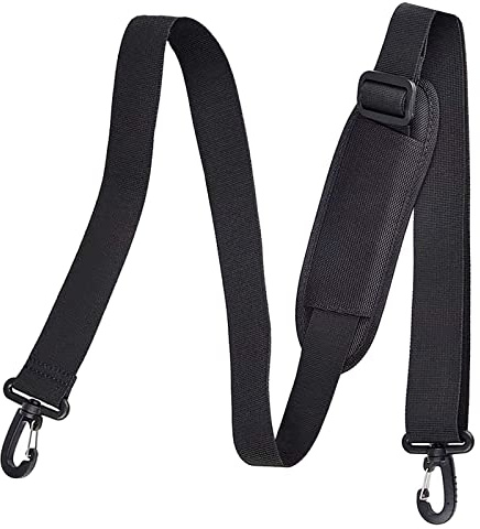Cinghia Tracolla,Tracolla per Borsa,Universale Sostituzione Cinghia di Spalla Imbottita Morbida e Staccabile Regolabile Cintura Con Ganci Girevoli in Metallo Nero Tracolla Chitarra 1.5x63 pollici